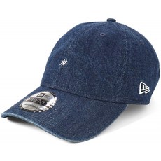 (뉴 에라) NEW ERA 모자 사이즈 9TWENTY MICRO LOGO MLB 뉴욕 양키스 워싱 데님 워시 가공 FREE