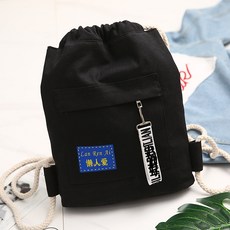 비아이9 휴대 로프 쇼트천주머니 드로스트링 큐트 과외함 경량 백팩