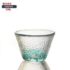 일본 스타일 컬러 술 안경 패턴 작은 찻잔 술집 유리 컵 쿵푸, 1개