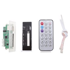 Zeyuan 차량 오디오 무선 디지털 MP3디코더 모듈 12V USB TF, 설명한대로, 검은, 플라스틱