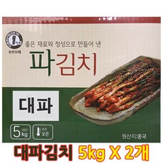 중국산 대파김치 10kg 대용량 업소용 수입산 곱창집 고기집 김치 곁들임 김치 (아이스박스), 2개, 5kg