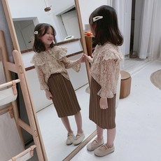 꼰띠키즈 니트주름스커트