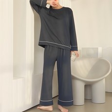 엘라운지 여성용 데일리 루즈핏 사계절용 잠옷 세트