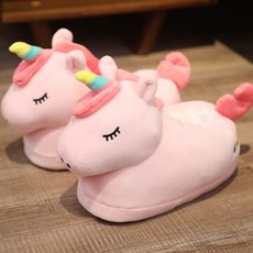 겨울 유니콘 캐릭터 발망치 무소음 곰발바닥 털 슬리퍼 12종 데코뷰 어린이집 기숙사 집안용