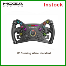 MOZA 레이싱 KS 스티어링 휠 프로그래밍 가능 숏 여행 RGB 버튼 포함 나비 스타일 GT 300mm, 01 KS Steering Wheel