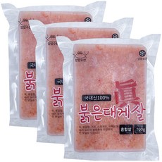힘찬푸드 붉은대게살 파지 1kg (실중량 700g), 3개, 1kg(실중량 700g)