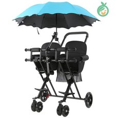 2인용 트라이크 쌍둥이 유모차, D