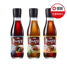 [샘표] 국시장국 3종 350ml x3병, 국시장국 가쓰오국물 2병+멸치다시마 1병