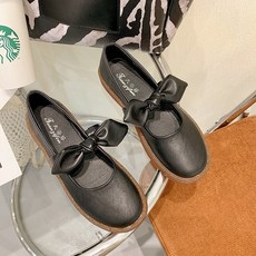 리본스커트나비넥타이미니구두여성소프트밑창배합