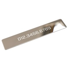 베젤리스 메탈 주차번호판 한줄 전화번호, 1개, 미러실버