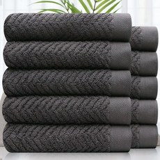 코튼리빙 헤링본 40수 코마사 호텔수건 200g, 10개, 헤링본 40수 200G 딥그레이