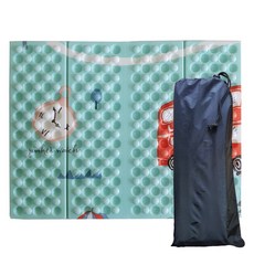 런던4단방석 등산 캠핑 사우나 휴대용방석 매트 딱 한달 간 20%off, 런던4단방석_스카이+블랙파우치