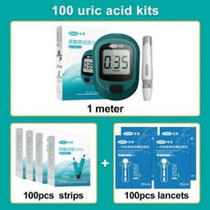 Cofoe 홈 요산 모니터 50/100pcs 테스트 스트립 랜싯 통풍 감지 측정 미터, [01] 100 glucose sets, 1개