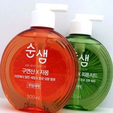 순샘 주방세제 베이킹소다 피톤치드 구연산 자몽, 애경 순샘 베이킹소다피톤치드 500ml용기