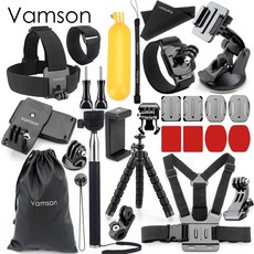 오즈모 액션4 마운트 Vamson 고프로 히어로 10 9 8 7 6 5 블랙 4 3 맥스 삼각대 DJI OSMO 액션용 액세서리 키트 Insta360 ONE R, 2.AVS08B, 1개
