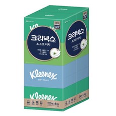 유한킴벌리 크리넥스 소프트터치 미용티슈 250매x8개/코스트코, 8개, 250개