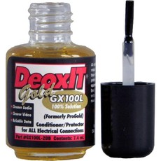 CAIG Laboratories DeoxIT GOLD GX100L-2DB-UV 케이그 디옥싯 브러쉬 보틀 노이즈제거 접점개선제 7.4 ml, 1개