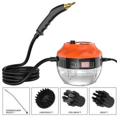 휴대용 고온 스팀 청소기 주방용 스팀 청소 도구 1600W, 14) 주황색 UK220V