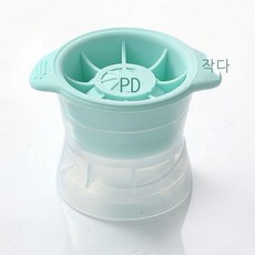 아이스하키 주전자 큰 얼음 격자 구형 위스키 실리콘 연마기 테이프 덮개 얼음기 원형 얼음 그물 빨간색, 큰 사이즈 3개에 녹색 아이스하키 연마기 장착, 1개