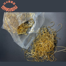  엔케이피싱 갈치바늘 1000개 대용량 국산 덕용 벌크 금색 2호 3호, 1개 