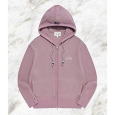 피지컬 에듀케이션 디파트먼트 PHYSICAL EDUCATION DEPARTMENT BEAD POINT KNIT HOODIE ZIP UP PINK, L