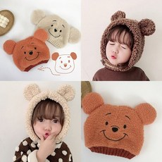 유아 남아 여아 뽀글이 후드 양털 모자 보넷