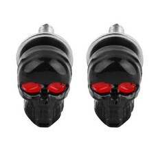 오토바이 번호판 프레임 볼트 나사 스컬 자동차 번호판 프레임 볼트 모든 6mm 볼트 고정, 1) Black, 1개