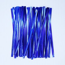 페토닷컴 예쁜 빵끈 포장끈 90종 모음 포장타이, 1개, 끈-19-블링빵끈 블루 10cm(50개/봉)