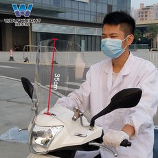 스즈키 올 뉴 어드레스 윈드 스크린 범용 혼다 SH125 호환 가능 배달 배민 오토바이 스쿠터 PC소재, 투명 35cm