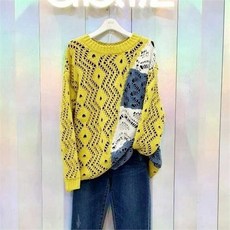 에이비에프지 데일리 패턴 니트 FT11W44