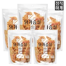  정직하개 강아지 대용량 육포간식, 5개, 1kg, 닭가슴살 