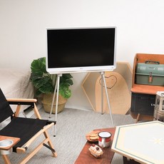 스노우아울 캠핑 LG 룸앤티비 거치대 스탠드 27인치 607394, 룸앤티비 거치대 알루미늄(블랙)