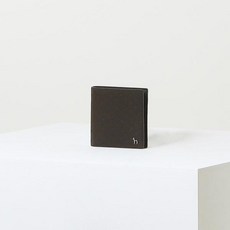 헤지스브라운로고패턴가죽중지갑