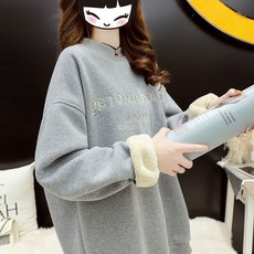 라오농 면 중 롱 스 웨 이 드 스웨터 여성 가을 겨울 기모 가 두 꺼 워+3F42LL 램스울