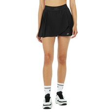 정품 ALO YOGA 요가 스커트 ACES TENNIS SKIRT 스포츠 스커트 피트니스 테니스 스커트 안감 포함, XS(90캐티 이내), Black