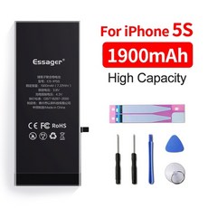 Essager 아이폰 iPhone 6 6S 5S 5C78 Plus X Xs Max Xr 셀프 배터리교체 호환용, IPHONE 5S, 1900mAh