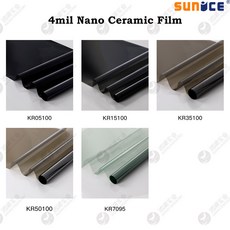 Sunice 50cm x 3m 블랙 그레이 블루 자동차 창문 필름 프라이버시 자외선 차단 색조 침실 화장실 자체 접착 차양, [02] 15 Percent VLT, 1개