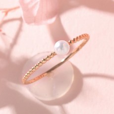 14k화이트골드진주반지