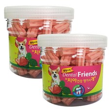 댕댕스타 강아지 덴탈프렌즈 껌, 딸기, 300g, 2개 딸기, 2개