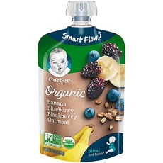 Gerber Organic 거버 오가닉 2단계 이유식 바나나 블루베리 블랙베리 귀리 99g 12팩