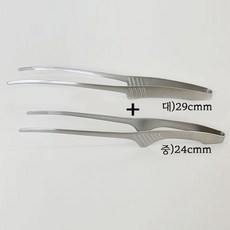 일본 토다이 핀셋 캠핑 주방 고기 집게 중(24cm)+대(29cm) +국산수세미(1개) 1세트