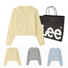 [백화점판] Lee 리 니트 스웨터 우먼 브이넥 + 쇼핑백