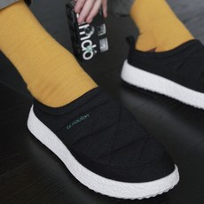 르무통 코지 발 편한 메리노울 겨울 패딩 뮬 신발 블랙