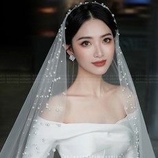 페어리 진주 롱 베일 / 신부 머리장식 웨딩 헤어장식 면사포