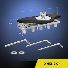 Nilight 90025B LED 조명 바 장착 브래킷 2개 범용 후드 LED 작업 조명 LED 포드 마운트 브래킷 클램프 홀더 SUV 트럭 오프로드 설치 드릴링 필요 없음, 1개
