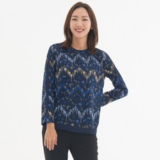 크로커다일레이디 직영_캐주얼 프린트 라운드넥 티셔츠_CLBFTS107