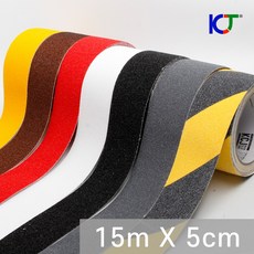 KCJ 미끄럼방지 논슬립 테이프 15m X 5cm, 블랙 (15mX5cm), 1개