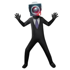 Skibidi 변기 코스프레 코스튬 게임 스피커 남자 TV 의상 바디 수트 점프 마스크 할로윈 카니발 아이 옷