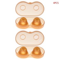 함몰유두 교정기 4 pcs2 box 나노 실버 실리콘, 노란색, 1개