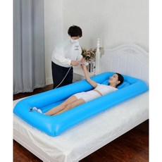 목욕침대 간이 장애인 욕조 어르신 요양원 노인, B. 1단 블루 기본세트+전동샤워기, 1개